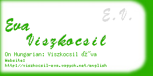 eva viszkocsil business card